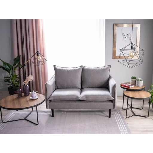 Demeter II dohányzóasztal szett 80cm Dió - Fekete