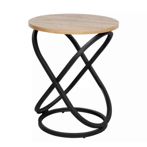 Eos E dohányzóasztal tölgy/fekete 45cm