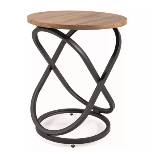 Eos E dohányzóasztal tölgy/fekete 45cm