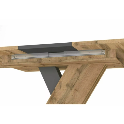 Exel kihúzható asztal tölgy/antracit 140-180cm