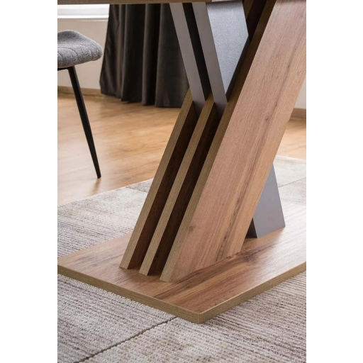 Exel kihúzható asztal tölgy/ezüst 140-180cm