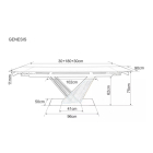 Genesis bővíthető étkezőasztal 160-220 cm