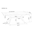 Imperia bővíthető étkezőasztal fekete 160-220 cm