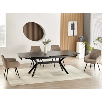 Imperia bővíthető étkezőasztal fekete 180-240 cm