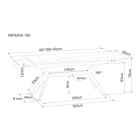 Imperia bővíthető étkezőasztal fekete 180-240 cm