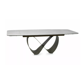   Infinity bővíthető étkezőasztal kerámia bézs/réz 160-240 cm