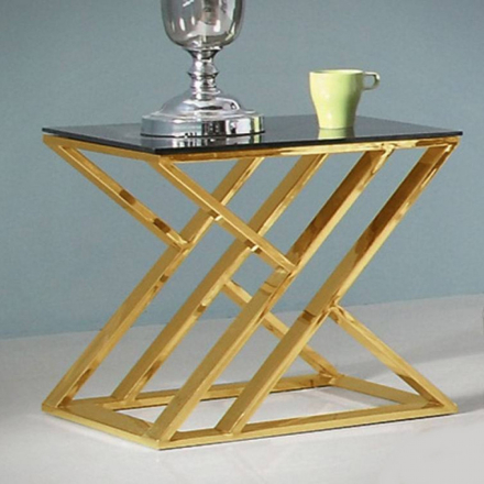 Crucifero lerakóasztal fekete-arany 50x50x51 cm