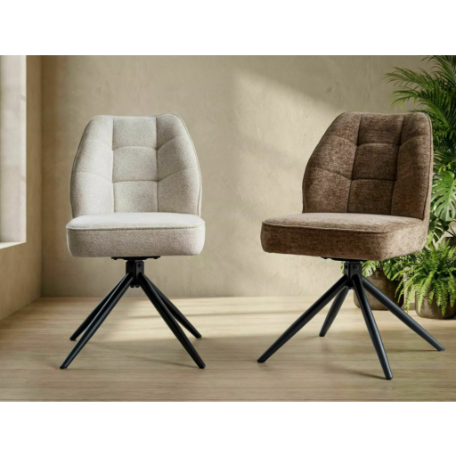 John Raven forgatható étkezőszék bézs/fekete