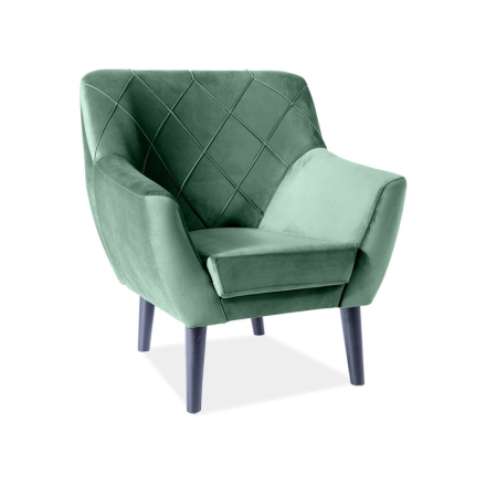 Kier Velvet fotel zöld