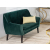 Kier Velvet 2 személyes kanapé zöld