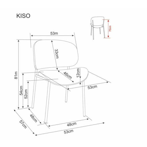 Kiso Noelle étkezőszék bézs/kasmír