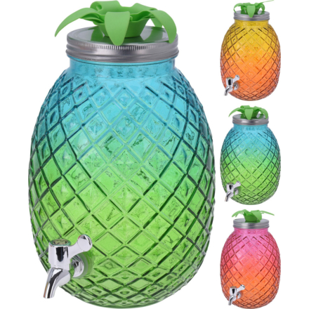 Pineapple üveg italadagoló 4,7 liter több színben