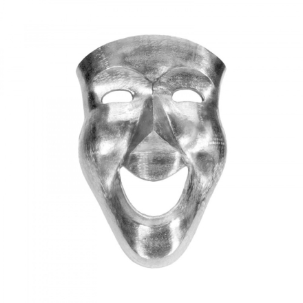 Hamlet színházi maszk falidekor ezüst 46 cm