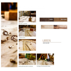 LEEDS Tömör Fehérített Tölgy Étkezőasztal 300x120cm