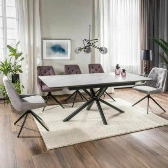 Logan bővíthető étkezőasztal fehér 160-200cm
