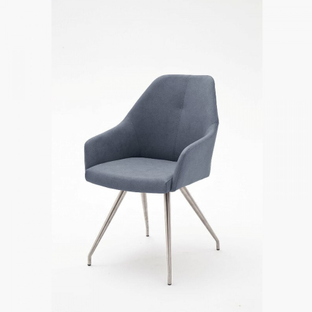 Madita A szék ovális lábbal - szürkés-kék