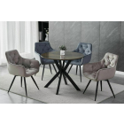 Mango forgatható bársony étkezőszék sötétbézs