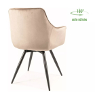 Mango forgatható bársony étkezőszék sötétbézs