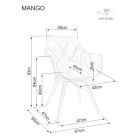 Mango forgatható bársony étkezőszék sötétbézs