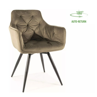 Mango forgatható bársony étkezőszék olíva