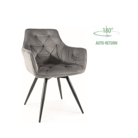 Mango forgatható bársony étkezőszék szürke Mango forgatható bársony étkezőszék szürke