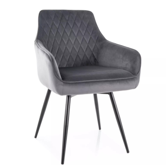 Marlo bársony forgatható étkezőszék szürke