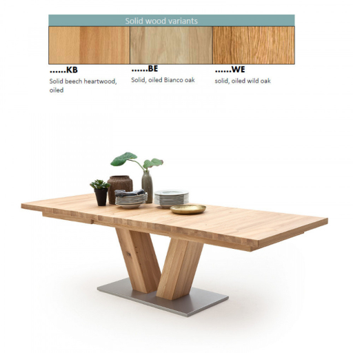 MANAGUA B Kerekített Fehérítet étkezőasztal 140-220cm