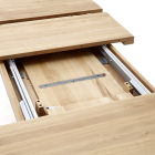 MENDOZA B Kekerített Fehérített Tömör Tölgyfa Bővíthető étkezőasztal 140-220cm