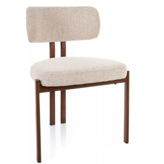 Misaki D étkezőszék világosbézs/dió