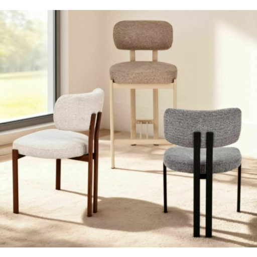 Misaki D étkezőszék világosbézs/dió