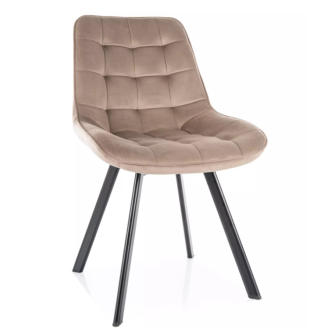 Monti forgatható bársony étkezőszék sötétbézs