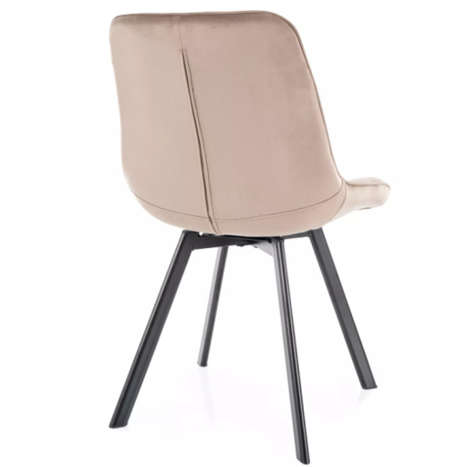 Monti forgatható bársony étkezőszék sötétbézs