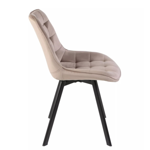 Monti forgatható bársony étkezőszék sötétbézs