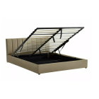 Montreal Velvet ágyneműtartós franciaágy bézs 160x200cm