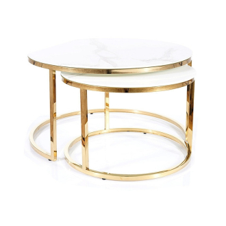 Muse dohányzóasztal szett arany