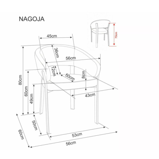 Nagoja D étkezőszék világosbézs/dió