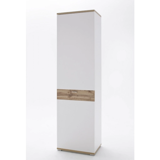 Nia gardrób szekrény wotan tölgy, fehér balos 58 x 205 cm
