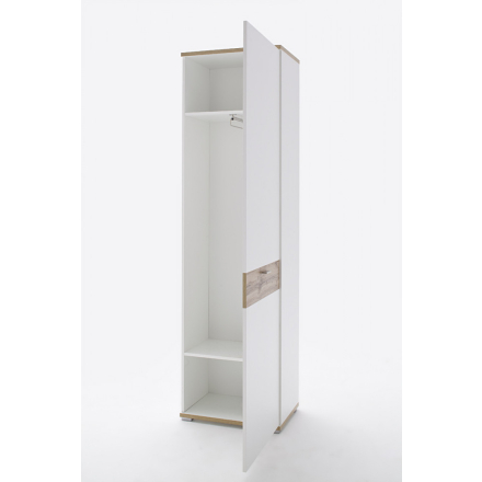 Nia gardrób szekrény wotan tölgy, fehér jobbos 58 x 205 cm