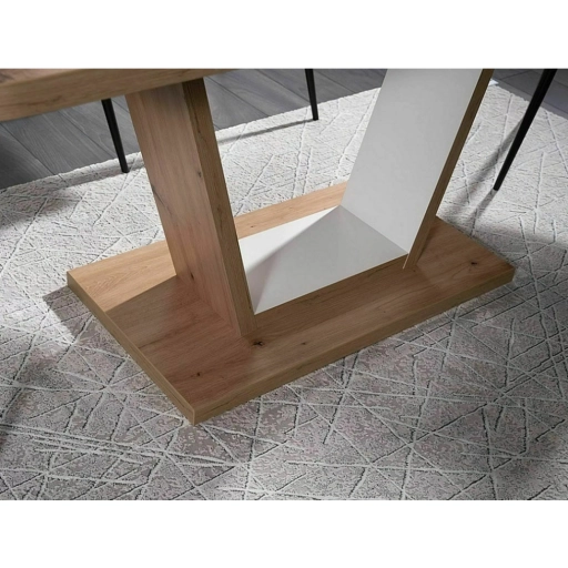 Nigel bővíthető étkezőasztal tölgy/fehér 120-160 cm