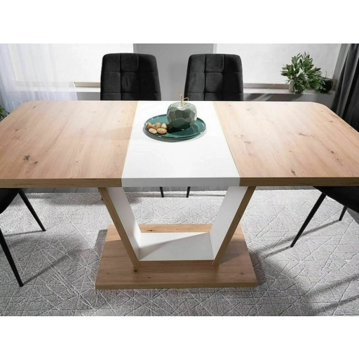 Nigel bővíthető étkezőasztal tölgy/fehér 120-160 cm