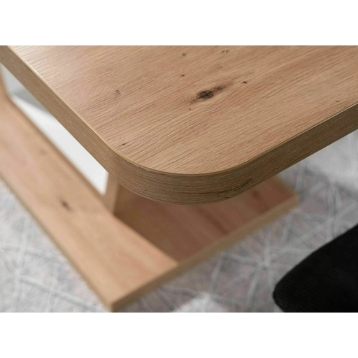 Nigel bővíthető étkezőasztal tölgy/fehér 120-160 cm