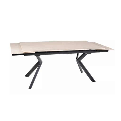 Norton bővíthető étkezőasztal bézs/fekete 160-240 cm