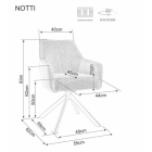 Notti Brego forgatható étkezőszék sötétszürke