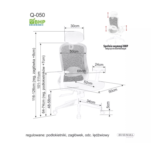 Q-050 Forgószék Fekete
