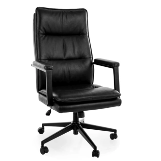 Q-091 eco-bőr forgószék fekete