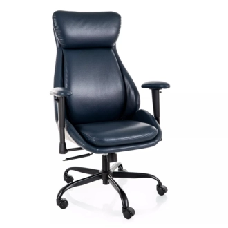 Q-092 eco-bőr forgószék sötétkék