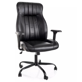 Q-093 eco-bőr forgószék fekete