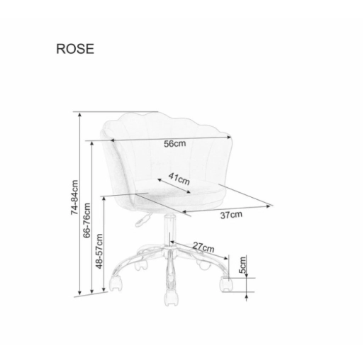 Rose bársony forgószék szürke
