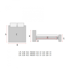 Aspen Ágykeret Bársony Szürke 180 cm
