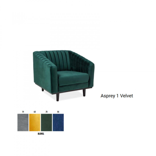 Asprey Velvet 1 fotel curry